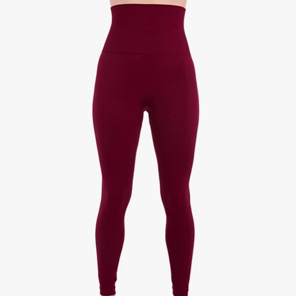 high rise tummy tuck fleece leggings